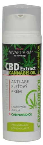 Krem do twarzy CBD z Cannabidiolem VIVAPHARM  50 ml