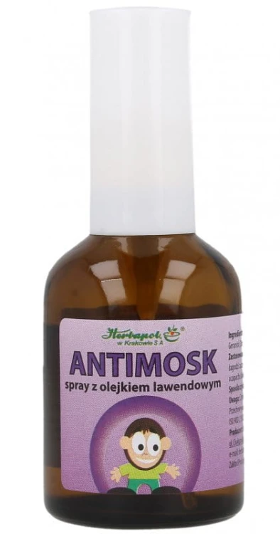 Antykomar ŚRODEK NA KOMARY teraz jako Antimosk  spray z olejkiem z lawendy, 40ml