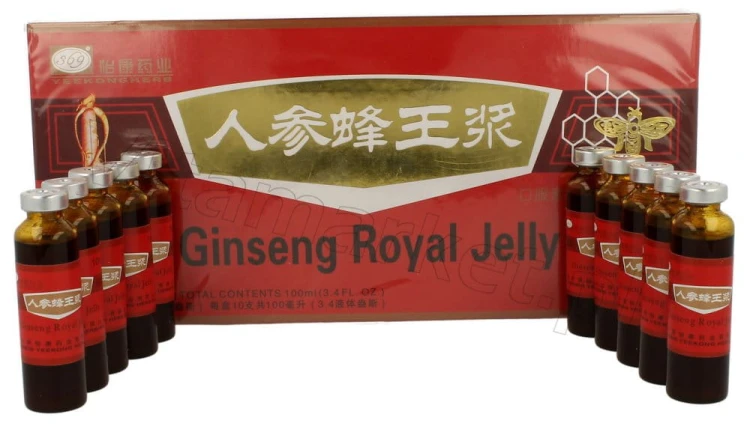 Ginseng Royall Jelly Żeńszeń z mleczkiem pszczelim w ampułkach 10 x 10 ml