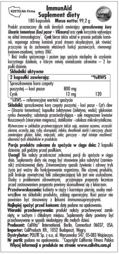 Immunaid Calivita etykieta