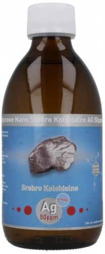 Strong Niejonowe Nano Srebro koloidalne Ag 50 ppm Vitacolloids 300 ml