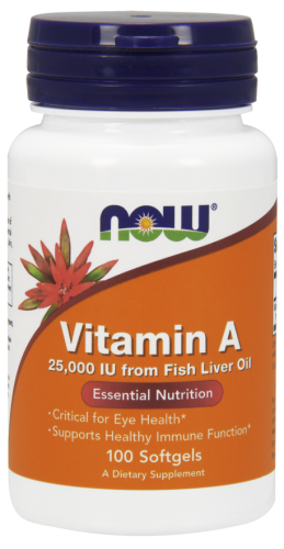 NOWFOODS Witamina A 25000IU - 100 miękkie kapsułki