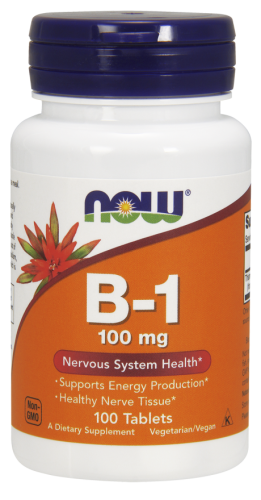 Now Foods Witamina B-1, 100 mg 100 tabletek