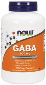 GABA 500 mg + B-6 - 200 Veg kaps Nowfoods