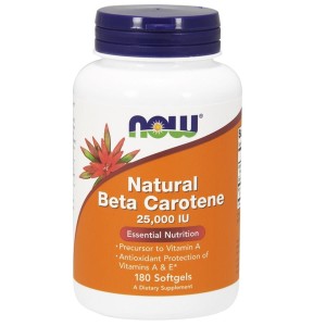 Beta karoten (Natural) 25000IU 180kaps Nowfoods