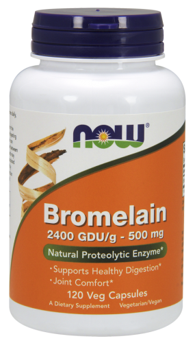 Bromelaina 2400 GDU 500mg 120ckaps Nowfoods