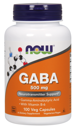 GABA 500mg 100kaps + B6 Nowfoods