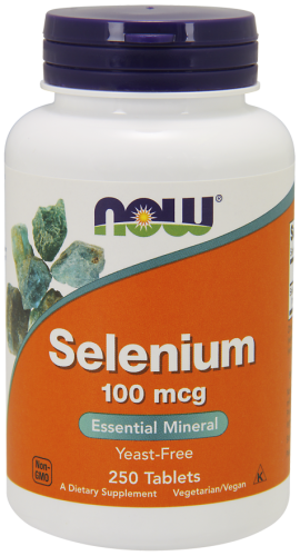 Selen 100mcg 250 tabletek Selenometionina Nowfoods