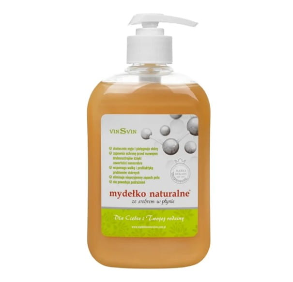 Mydełko naturalne ze srebrem w płynie, 500 ml