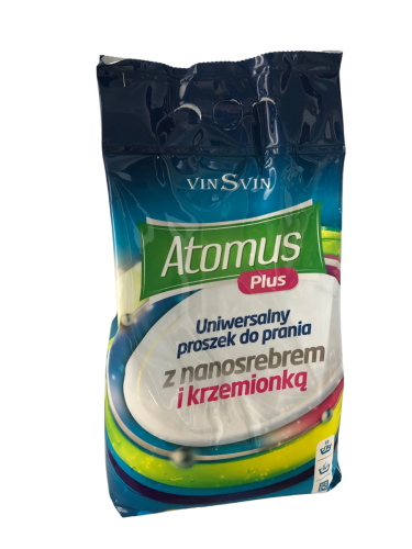 Atomus proszek do prania z nano srebrem i krzemionka 3,3 kg